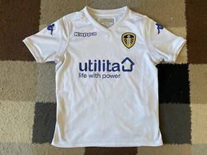 LEEDS UNITED FC ’Kappa’ Home Shirt 2018/2019 (5-6 Years) Childs Boys - Picture 1 of 5