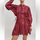ISABEL MARANT ETOILE Anaco Mini Dress in Red XS FR34