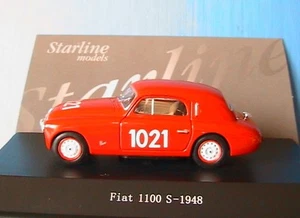 FIAT 1100S #1021 MILLE MIGLIA 1948 ROJO STARLINE 515030 1:43 ROSSO RED ITALIA - Imagen 1 de 1