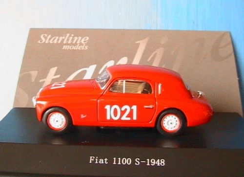 Fiat 1100S #1021 Mille Miglia 1948 Red Starline 515030 1:43 Rosso Red Italia Foto 1 de 1
