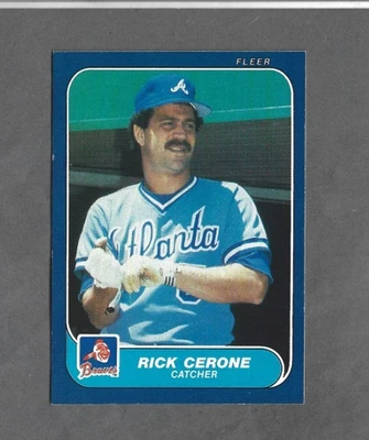 Rick Cerone Atlanta Braves 1986 Fleer #511 Free Shipping on 3+ Items - Image 1 of 2