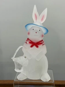 Lucite Resin Easter Bunny Midwest of Cannon Falls Frosted Clear - Picture 1 of 4