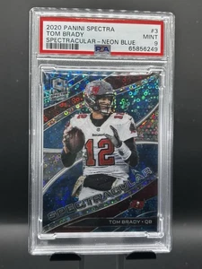 ☝️2020 Spectra Neon Blue #3 Tom Brady # 1/50 PSA 9 - Picture 1 of 2