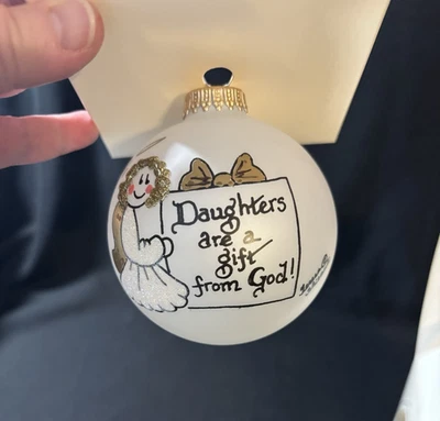 Las hijas son un regalo de Dios adorno corazón regalos - Thibault pintado a mano 1992 Foto 1 de 4