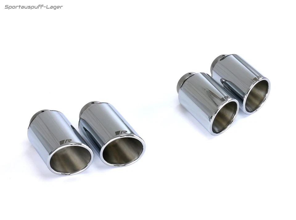 Remus Endrohrsatz rechts-links je 2 x 102 mm eingerollt seitlich abgeschrägt - Bild 1 von 1