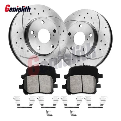 Front Disc Slotted Brake Rotors Pads for Toyota Avalon Camry Solara Lexus ES300 Foto 1 de 4