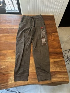 Nike Grey Ohio State Buckeyes Sweatpants Big Kids Size L, Length 34in Waist 12in - Picture 1 of 5
