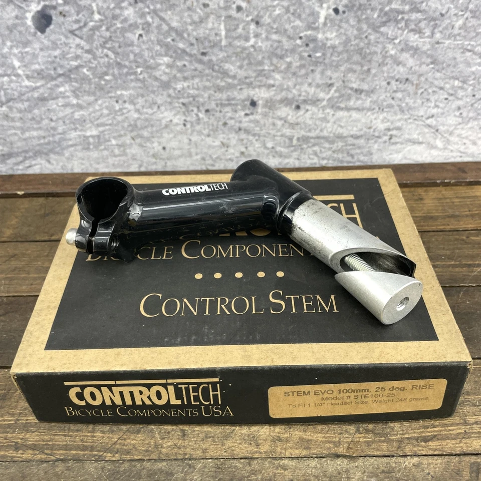 Vintage Control Tech EVO Quill Stem 1 1/4 in NOS 100mm 25 deg RISE USA STE100-25 - Image 1 of 4