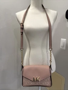 Michael Kors Sylvia Small Flap Crossbody Messenger Bag Pink - Picture 1 of 20
