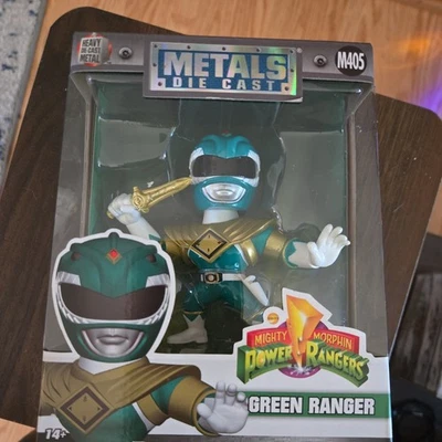 Figura coleccionable fundida a presión Green Power Ranger Mighty Morphin Metals JADA - M405 Foto 1 de 2