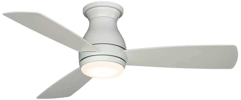 44" Fanimation Hugh Matte White LED Hugger Ceiling Fan - Image 1 of 1
