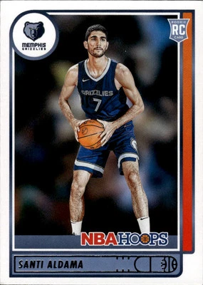 2021-22 Hoops #207 Santi Aldama Memphis Grizzlies Rookie - Image 1 of 2