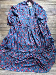 NEW Briton Court Lotus Midi Long Sleeve Maxi Dress Womens XL Navagio Bay - Picture 1 of 7