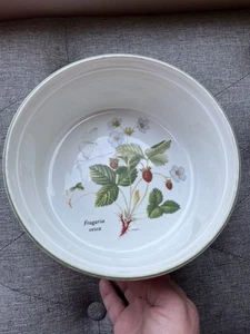 Lourioux Le Faune feuerfeste Porzellan Souffle 7,5 Zoll Floral Fragaria Vesca - Bild 1 von 7