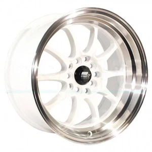 One 17x9 MST MT11 5x100/5x114.3 20 White Machined Lip Wheel Rim 73.1 - Picture 1 of 3