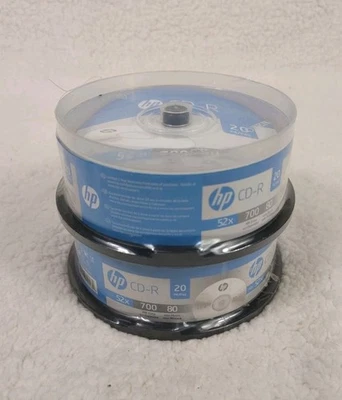 HP Hewlett Packard CD-R 52x 700 MB 80min Spindle 2 Packs Blank Media New - Image 1 of 4