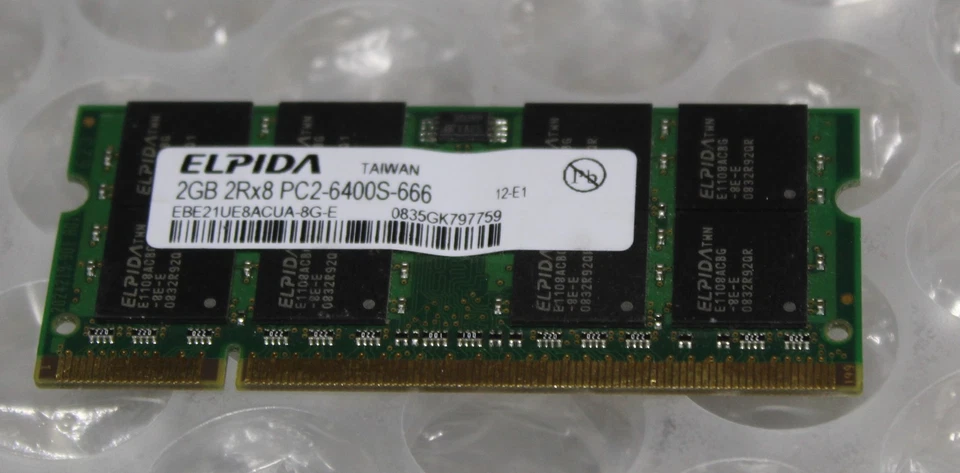 Elpida 2gb DDR2 6400 SO-Dimm Laptop Memory - Image 1 of 1