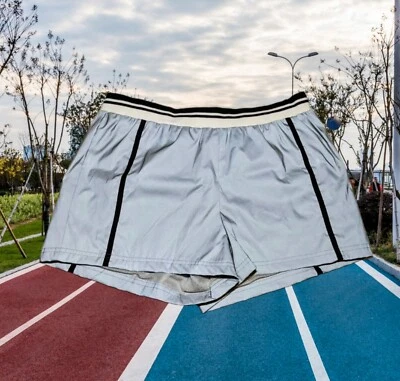 Pantalones Cortos de Correr FLIRTITUDE Active Para Mujer Talla XL Cintura Elástica PLATEADOS METÁLICOS NUEVOS CON ETIQUETAS Foto 1 de 4