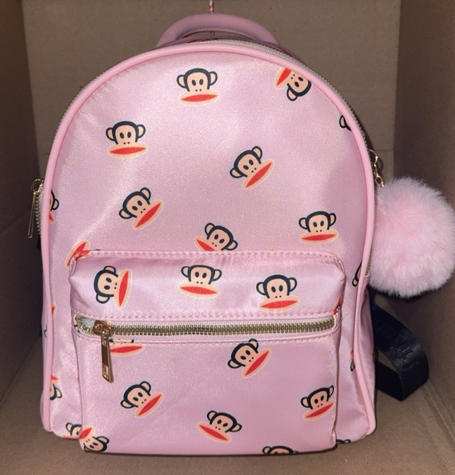 Paul Frank Mini Backpack Pink Julius Monkey POM POM NEW | eBay