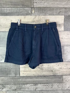 Pantalones Cortos Free People Mujer Reino Unido 10 Azul Marino Billie Chino Boho Informales Vacaciones de Verano - Imagen 1 de 9