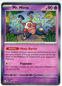 Pokemon TCG Mr. Mime 122/165 Sv: Scarlet & Violet 151 Holo Rare - Picture 1 of 1
