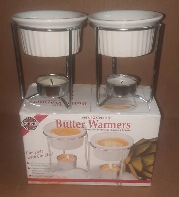 Calentadores de mantequilla Norpro Cerámica Juego de 2 - 1/3 Taza Capacidad Foto 1 de 4