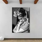 Frida Kahlo - Black and White Vintage Photo - Canvas Rolled Wall Art Print