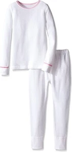 Fruit Of The Loom Girls Waffle Knit Long Underwear Thermal Pants Set XL 14/16 - Picture 1 of 6