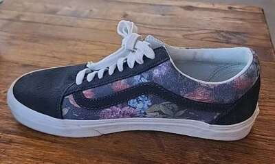 Impresionante Zapatilla Deportiva VANS Mujer Old Skool Moody Floral Gamuza Baja Gris/Blanco Foto 1 de 4