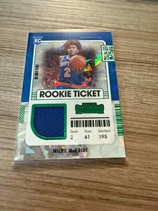2021-22 Contenders Miles McBride Rookie Card Green Ice Rookie Ticket Swatch - Picture 1 of 2