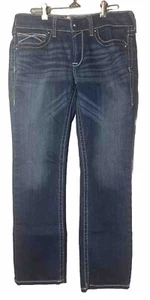 Ariat Real Denim Mid Rise Bootcut Jeans Women’s Size 30R Western Embroidered - Picture 1 of 11