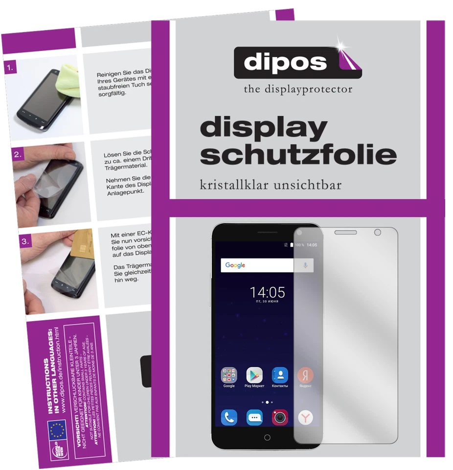2x Protector de Pantalla para ZTE Blade V7 Plus Protección Cristal Transparente dipos Foto 1 de 4