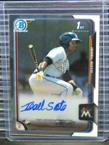 2015 Bowman Chrome Isael Soto 1st Prospect Auto Autograph #BCAP-IS Marlins F294