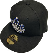 Toronto Marlies Black Glow Logo Custom New Era 59fifty Fitted Hat AHL Hockey