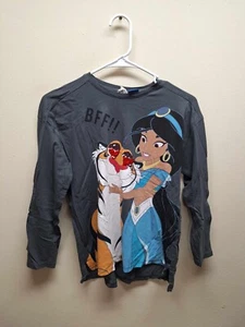 Disney Aladdin Jasmine And Rajah Youth Girls Size 10 Long Sleeve Shirt SHIPS WW - Picture 1 of 4