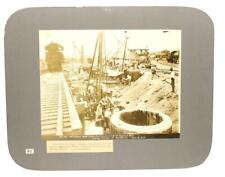 1912 Albumen Photograph Library Art Club Panama Canal Construction Miraflores 2