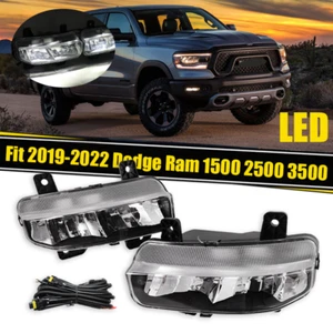 Par de luces antiniebla LED lentes transparentes para Dodge RAM 1500 2500 3500 2019 2020-2022 - Imagen 1 de 14
