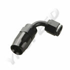 ALUMINUM ALLOY AN4 90 DEGREE SWIVEL OIL FUEL LINE HOSE END FITTING ADAPTER BLACK