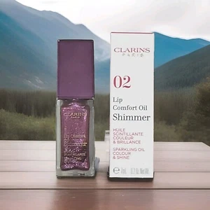 CLARINS PARIS LIP COMFORT OIL SHIMMER #02 PURPLE RAIN.  0,2 Unzen Neu im Karton - Bild 1 von 2