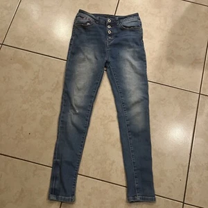 Guess Girls Denim Jeans Dark Blue Size 8 Skinny Ankle - Picture 1 of 2
