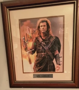 Mel Gibson Braveheart Autographed Frame picture 8x12 with Cert of Authenticity - Picture 1 of 2
