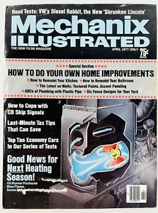 Vintage April 1977 Mechanix Illustrated Magazine DIY Home Improvements