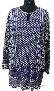 Ulla popken Printed long sleeves women T-shirt blouse size 50/52 NWT - Picture 1 of 5