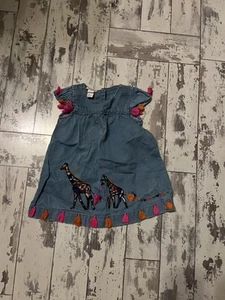 Monsoon baby girls denim dress age 6-12 months - Picture 1 of 2