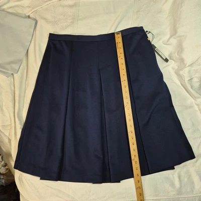 NWT IVANKA TRUMP PLEATED SKIRT NAVY BLUE - Image 1 of 4
