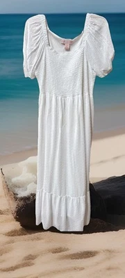 Maxi Vestido de Maternidad para Mujer Emma's Expressions Blanco Grande Boda Fiesta Foto 1 de 4