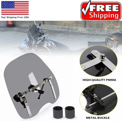 Parabrisas desmontable ahumado de liberación rápida para Harley Road King FLHR 1994-2024 Foto 1 de 4