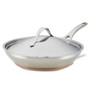 Anolon Nouvelle Copper Stainless Steel Covered Skillet 30cm - Picture 1 of 9