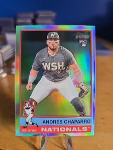 2025 Topps Heritage Andres Chaparro Chrome Rookie Refractor Washington Nationals - Picture 1 of 2
