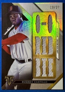2016 Topps Triple Threads Relics Silver Patch Rusney Castillo 19/27 TTR-RCA3 - Picture 1 of 3